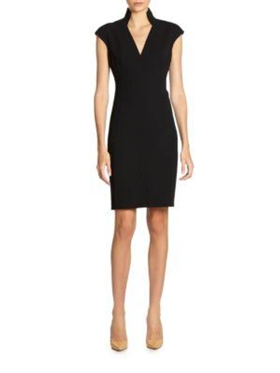 Shop Akris Women's Architectural Collection Double Face Dress In Black