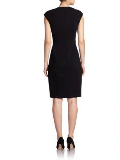 Shop Akris Punto Women's Essentials Jersey Cap-sleeve Sheath In Black