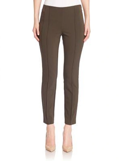 Shop Lafayette 148 Women's Acclaimed Stretch Gramercy Pants In Olive
