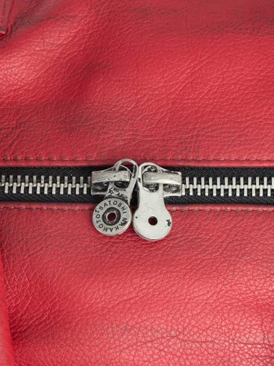 Satoshi Nakamoto Studded Weekender In Red
