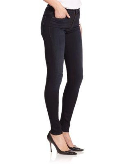 Shop Mother The Looker High-rise Skinny Jeans In Coffee, Te