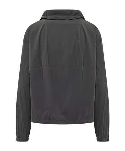 Herno Drawstring Zip Hooded Jacket In Gray