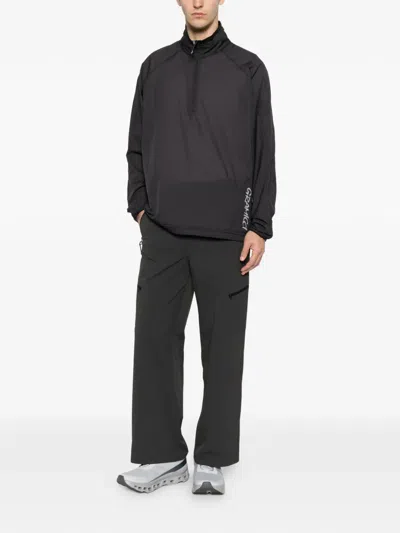 Gramicci Logo-print Half-zip Jacket In Gray