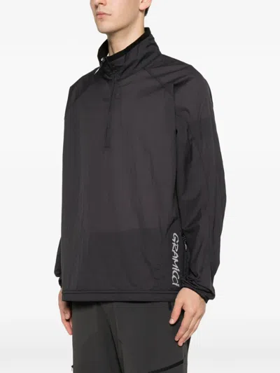 Gramicci Logo-print Half-zip Jacket In Gray