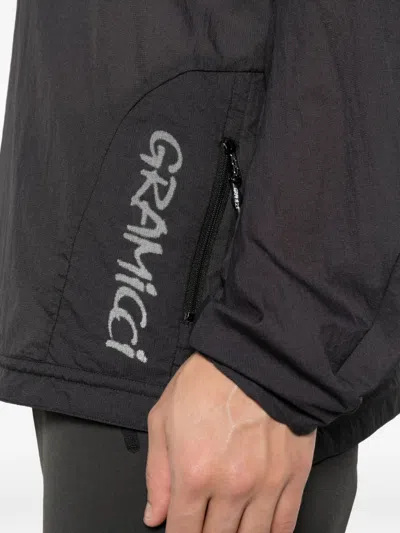 Gramicci Logo-print Half-zip Jacket In Gray