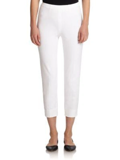Shop Piazza Sempione Women's Audrey Cotton Capri Pants In White