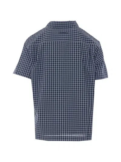 Dunst Check-pattern Short-sleeve Shirt In Blue