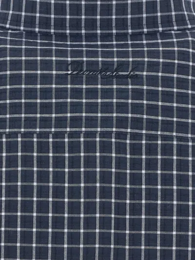 Dunst Check-pattern Short-sleeve Shirt In Blue