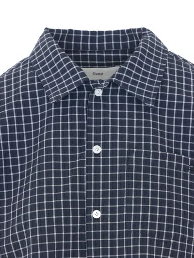 Dunst Check-pattern Short-sleeve Shirt In Blue