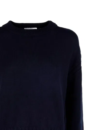 Alpha Studio Ribbed-trim Sweatshirt In Blue