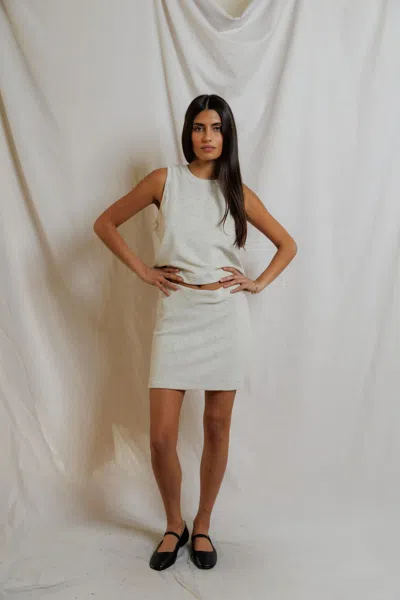 Perfectwhitetee Esther Terry Cropped Tank In White