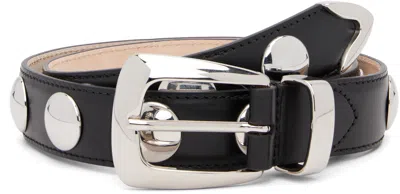 Khaite Black Benny Studs Belt In Black