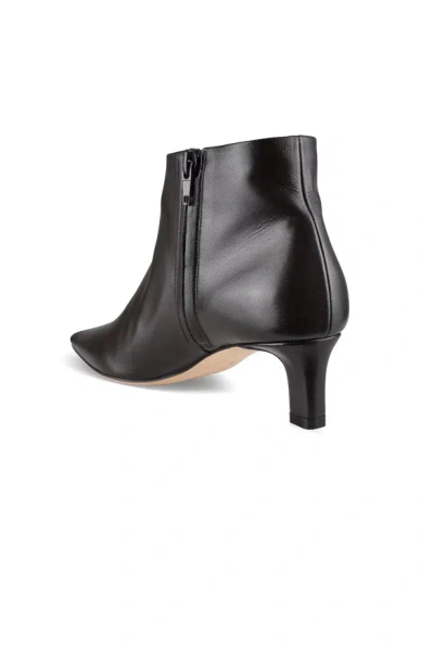 The Row Black Carla 45 Ankle Boots In Leather In Animal Print