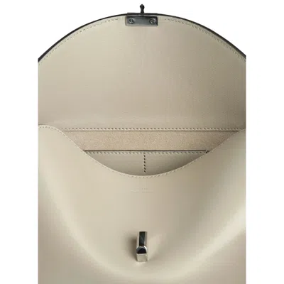 Totême T-lock Smooth-leather Convertible Clutch In Milk In Neutral