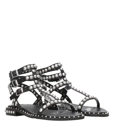 Ash Sandals Black+silver In Black