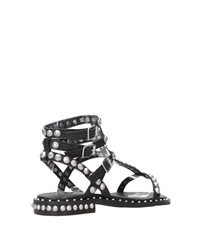 Ash Sandals Black+silver In Black