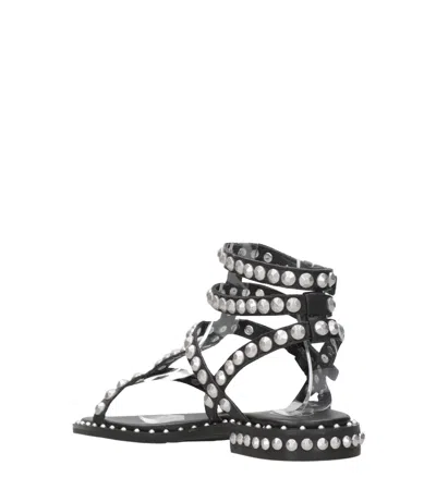 Ash Sandals Black+silver In Black