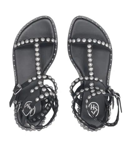 Ash Sandals Black+silver In Black