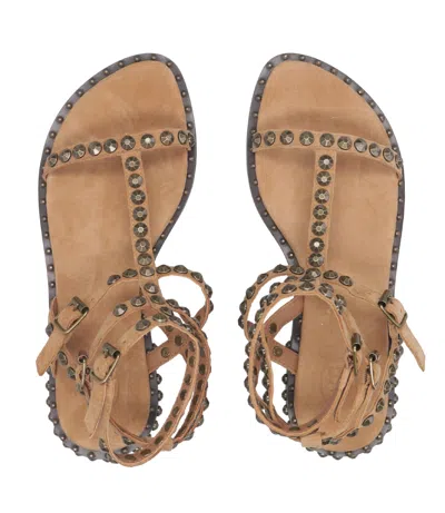 Ash Sandals Beige+bronze In Multi
