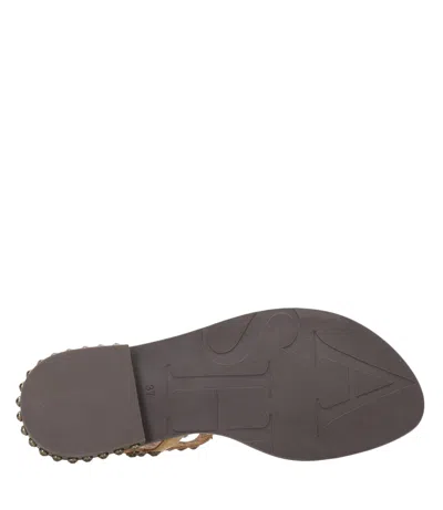 Ash Sandals Beige+bronze In Multi