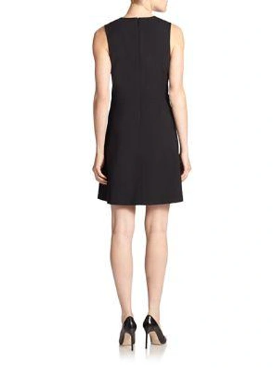 Shop Theory Miyani Edition Wool-blend Flare Dress In Black