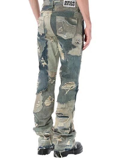 Who Decides War Unearthed Distressed Patchwork Denim Jeans In Multi