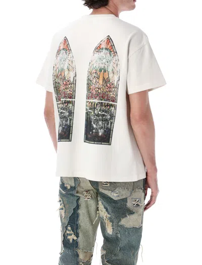Who Decides War Faded Stained Glass T-shirt In White In Multi