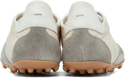 Maison Margiela Sneakers Sprinters In Suede And Leather With Vintage Finish In Neutral