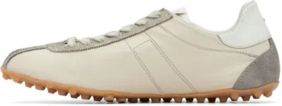 Maison Margiela Sneakers Sprinters In Suede And Leather With Vintage Finish In Neutral