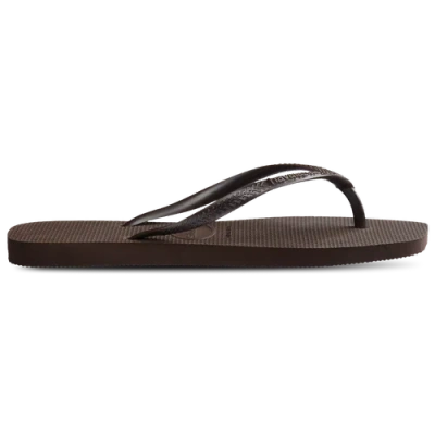 Havaianas Slim Square Toe Flip Flops In Brown