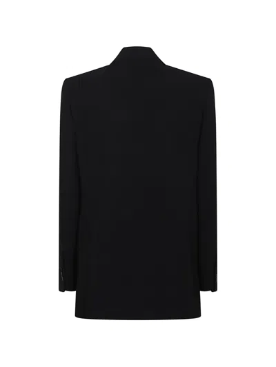 Ermanno Scervino Double-breasted Peak-lapel Jacket In Black