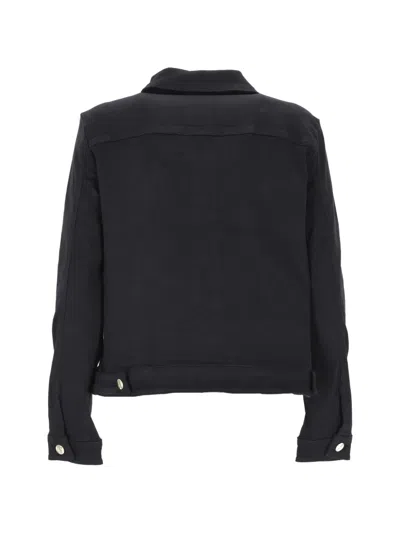 Emme Long-sleeve Buttoned Jacket In Black