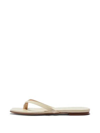 Aeyde Ivory Nappa Leather Cross Breed Lamb Leather Flats In Neutral
