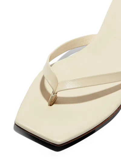 Aeyde Ivory Nappa Leather Cross Breed Lamb Leather Flats In Neutral