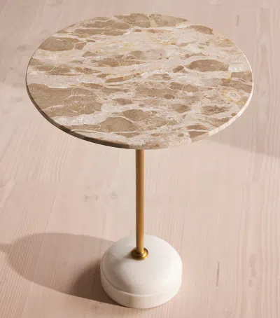 Soho Home Medium Marble Fleet Side Table In White
