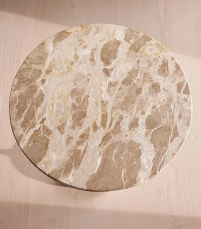 Soho Home Medium Marble Fleet Side Table In White