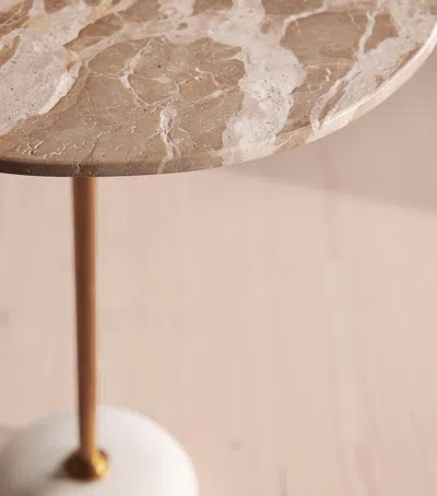 Soho Home Medium Marble Fleet Side Table In White