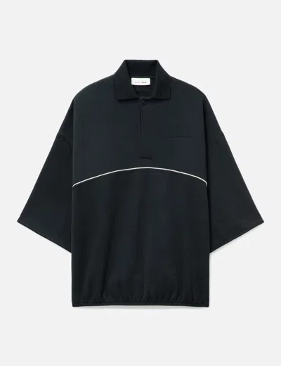 Essentials Piped Polo-style Sweatshirt