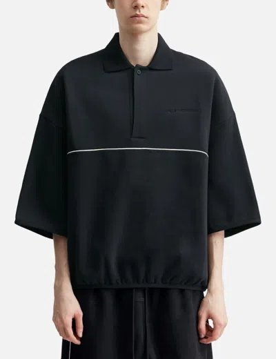 Essentials Piped Polo-style Sweatshirt