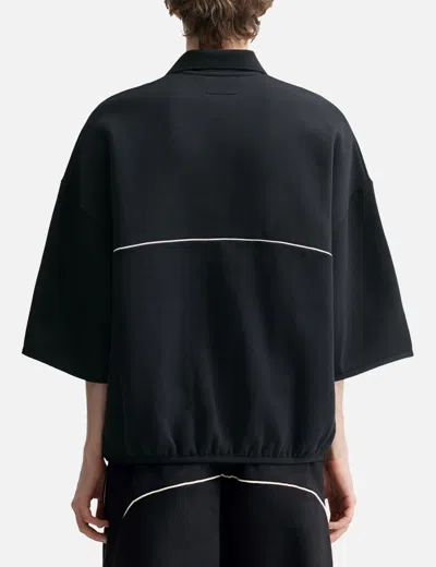 Essentials Piped Polo-style Sweatshirt