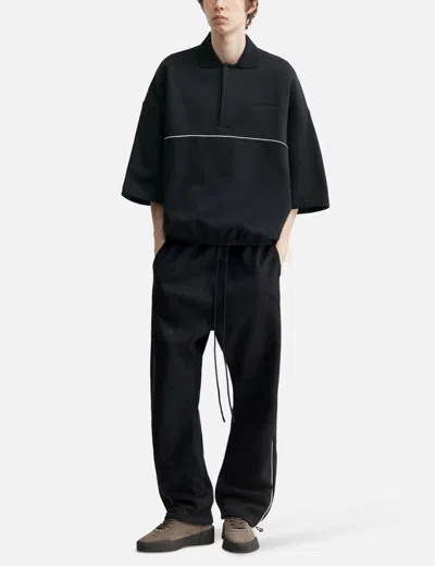 Essentials Piped Polo-style Sweatshirt