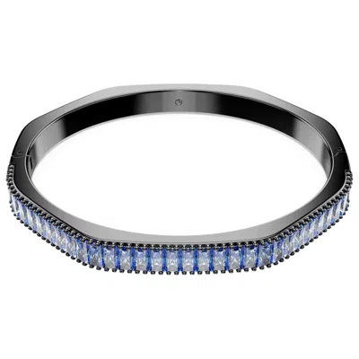 Swarovski Matrix Baguette-setting Octagonal Bangle In Blue