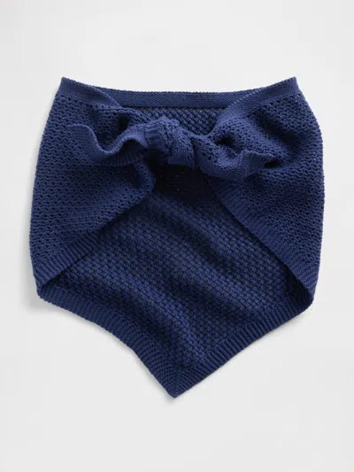 Gap Crochet Scarf In Blue
