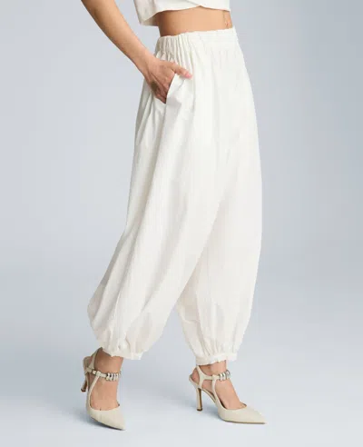 Kenneth Cole Pull On Bubble Leg Pant In White