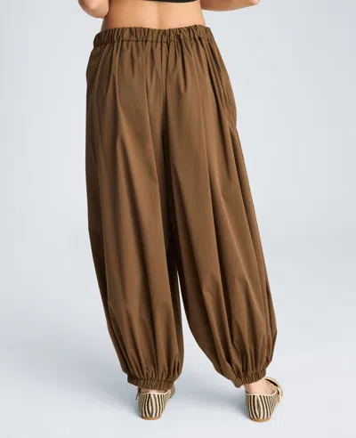 Kenneth Cole Pull On Bubble Leg Pant In Brown