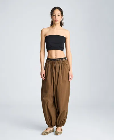 Kenneth Cole Pull On Bubble Leg Pant In Brown