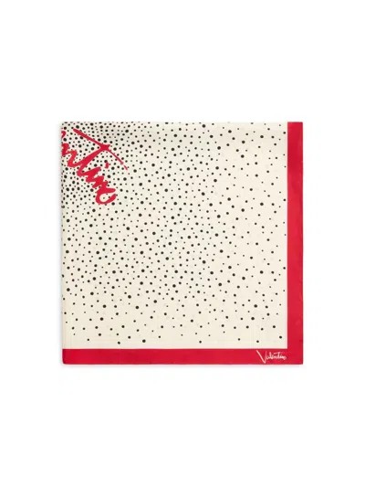 Valentino Scarf Bandeau Little Stars Starry In Silk In Neutral