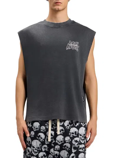 Palm Angels Distressed-detail Tank Top In Brown