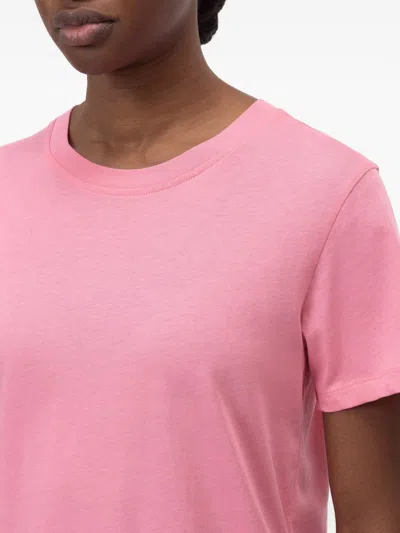 Closed Pink Solid Crew Neck T-shirt In Pink