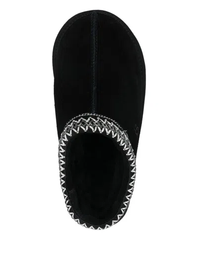 Ugg Tasman Ii 1174671-blk Slipper Men Black Suede Sheepskin Lined Slip-on Gug228